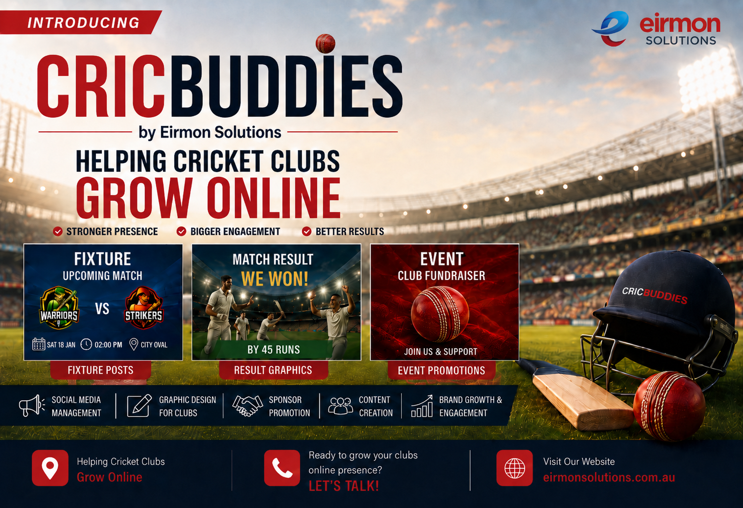 Introducing CricBuddies by Eirmon Solutions: Helping Cricket Clubs Grow Online